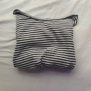black and white striped ribbed top american eagle